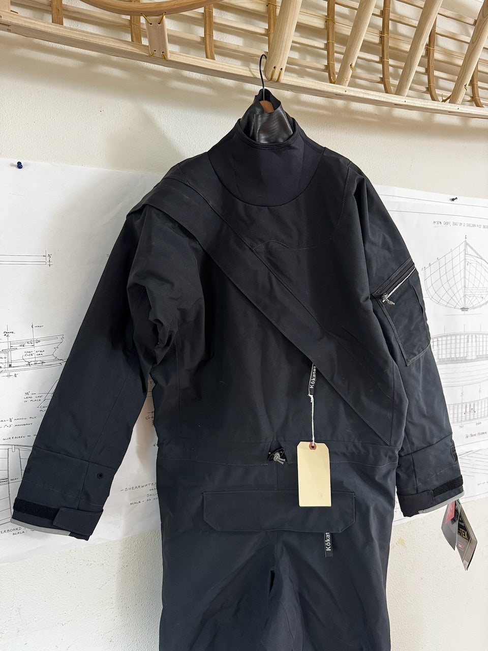 NEW Kokatat Legacy Gore Tex Dry Suit, Custom Black color, Men’s Medium