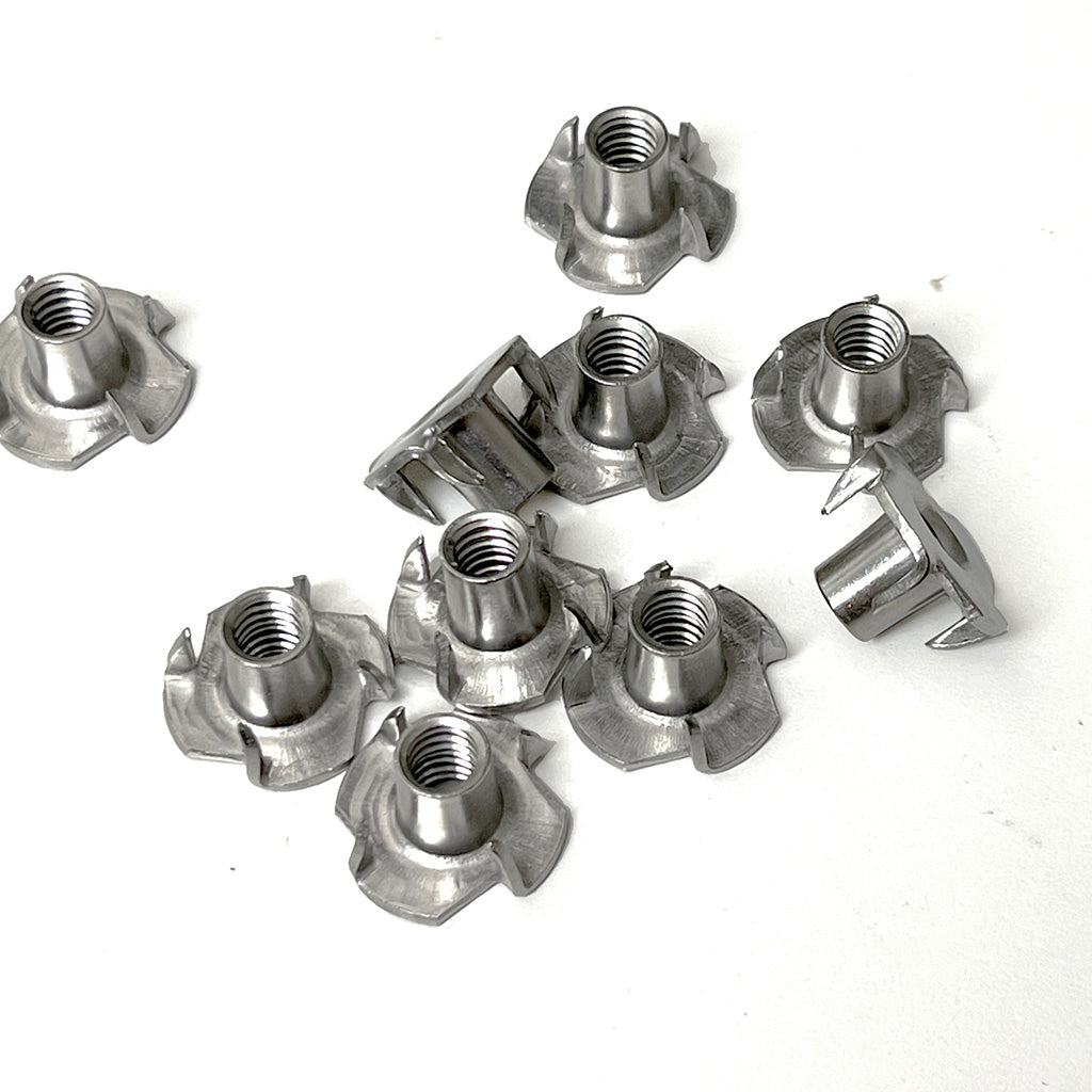 Stainless Steel T-Nuts, Bag of 4