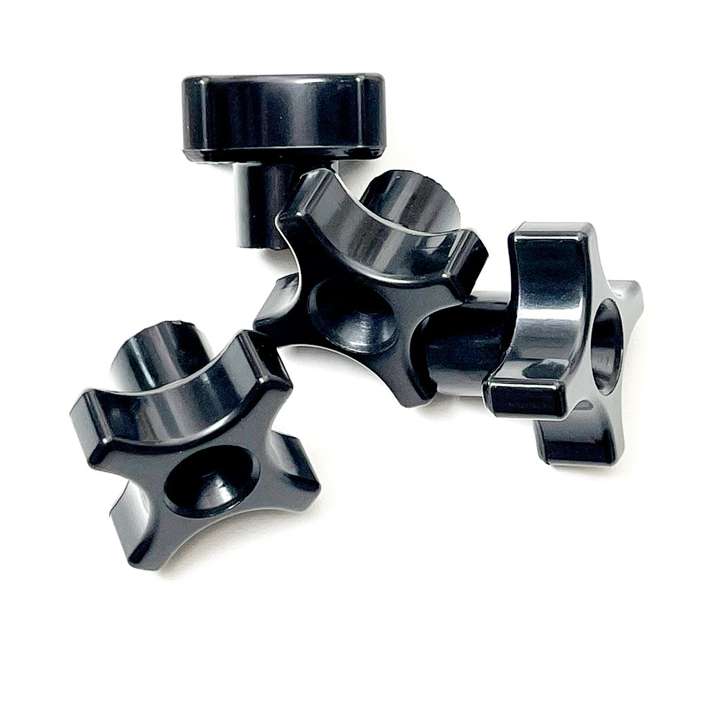 Phenolic Plastic Star Knobs, Bag of 4