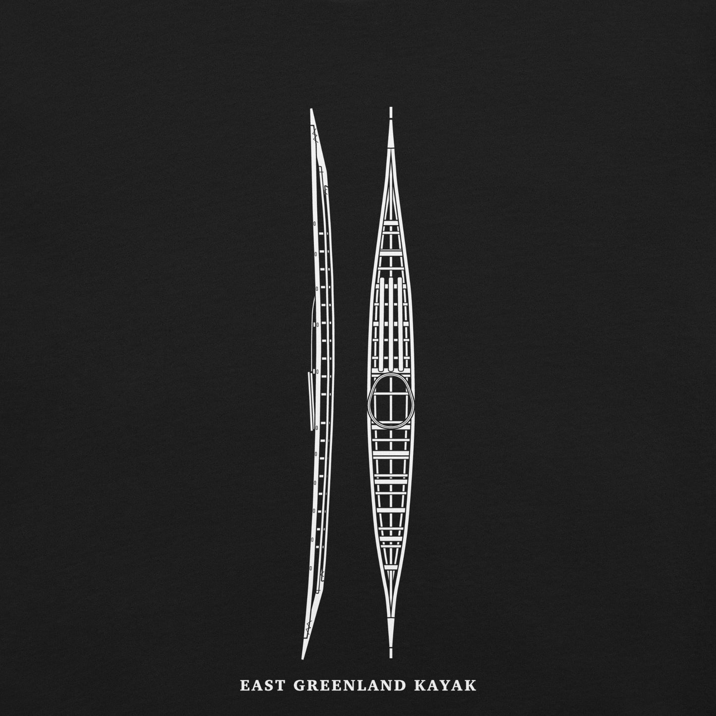 East Greenland Kayak Tee | Vertical Frame
