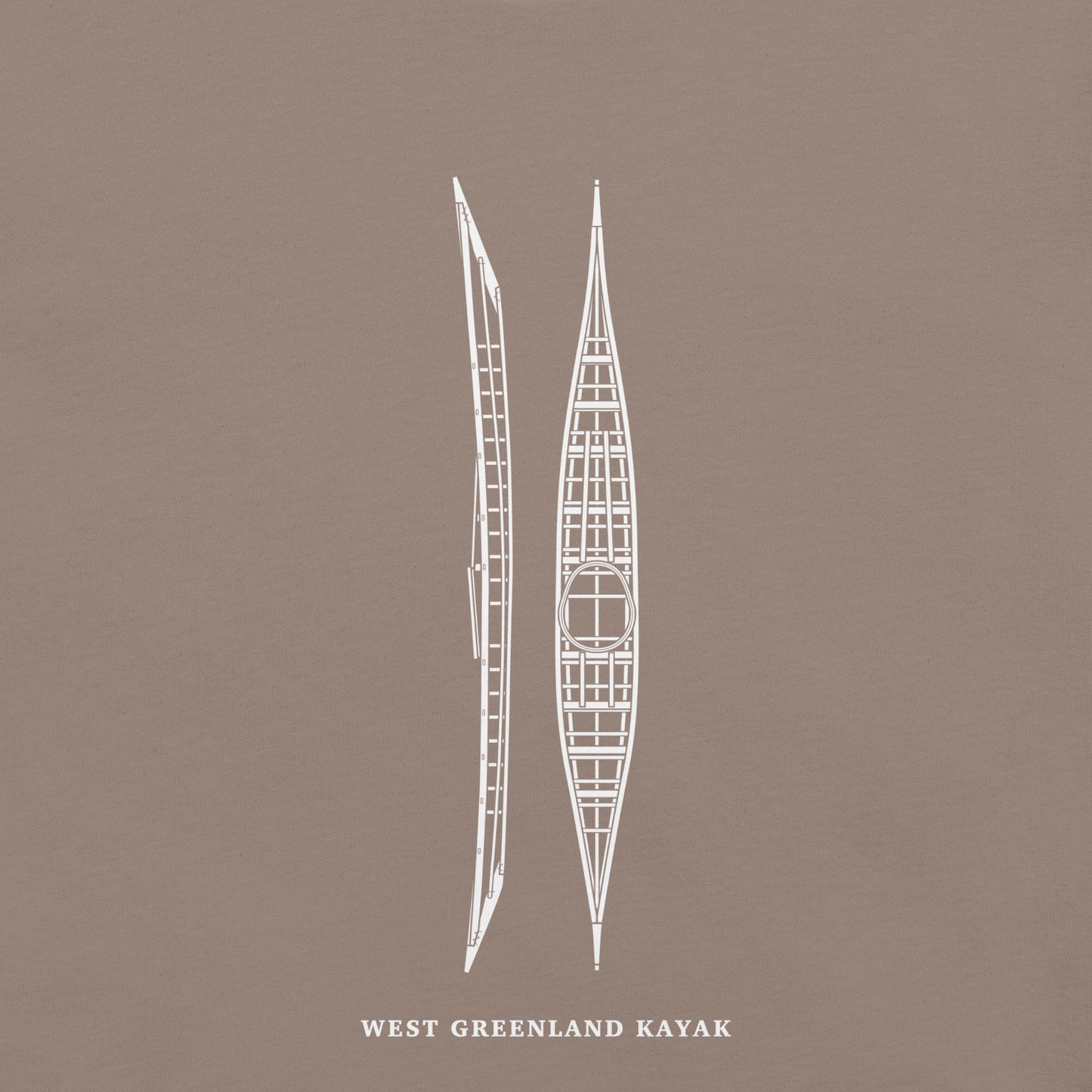 West Greenland Kayak Tee  |  Vertical Frame