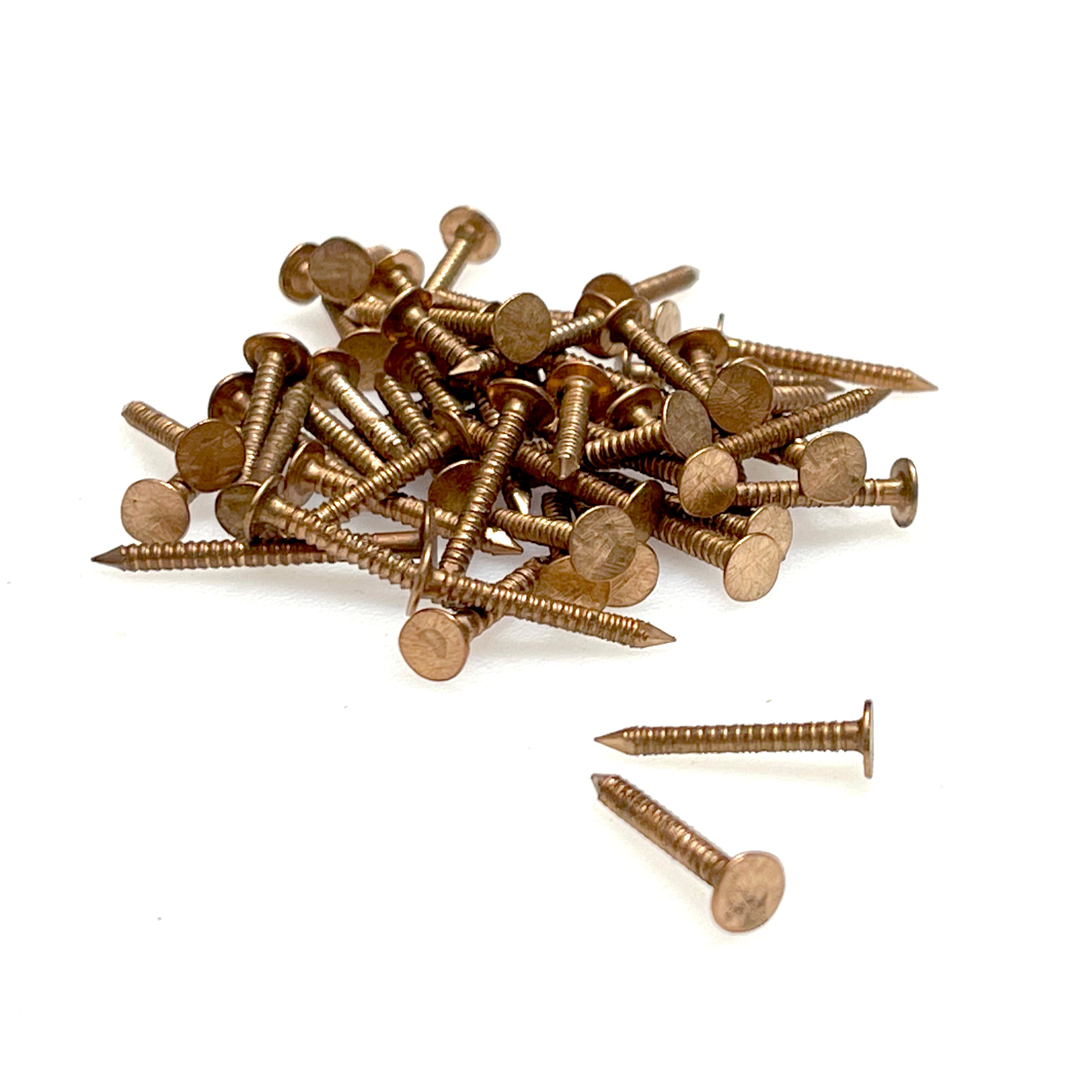 thumbnail image 2 of 1-1/2" #12 Ga Silicon Bronze Ring Shank Boat Nails - 1/4 Lb (Made In USA) Clendenin 2 of 5