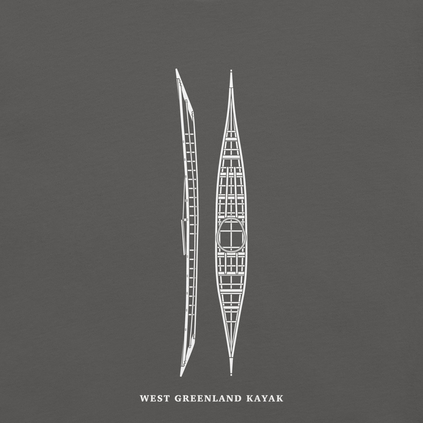 West Greenland Kayak Tee  |  Vertical Frame