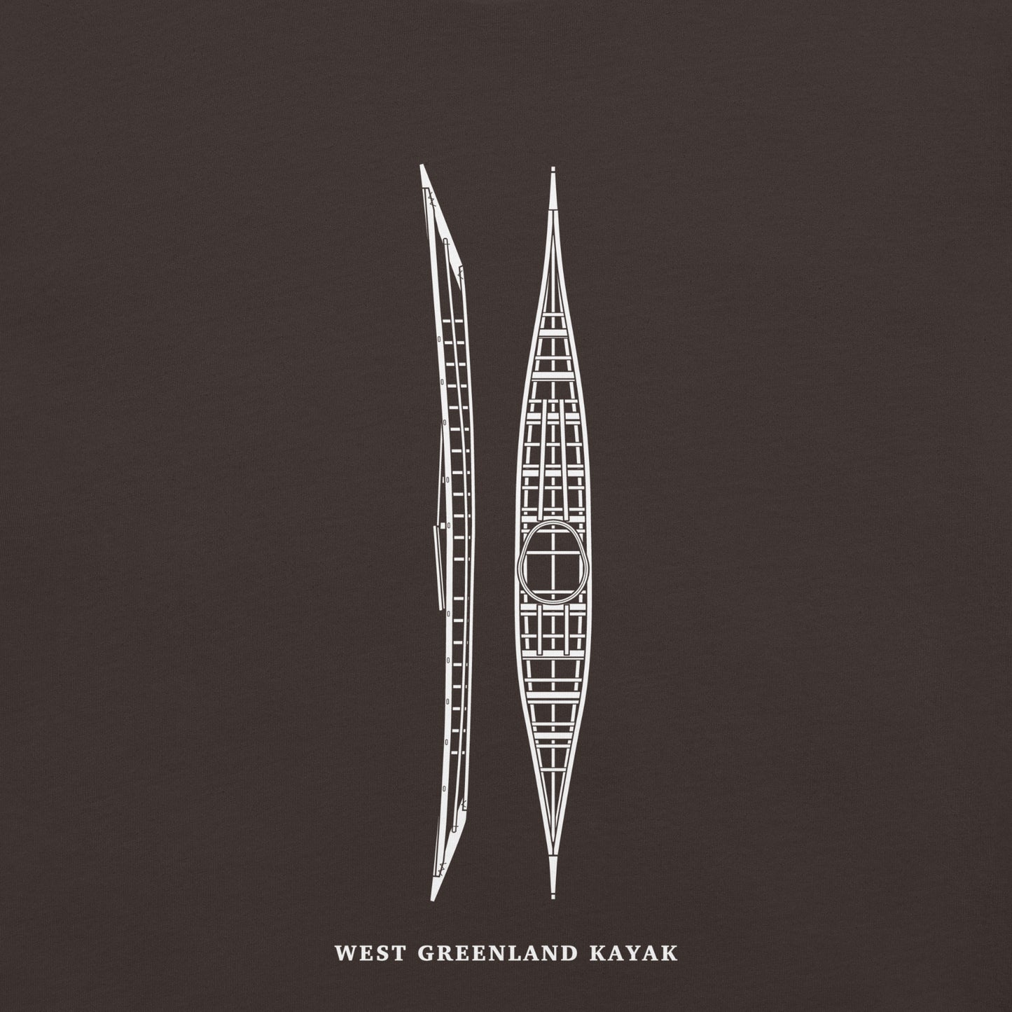 West Greenland Kayak Tee  |  Vertical Frame