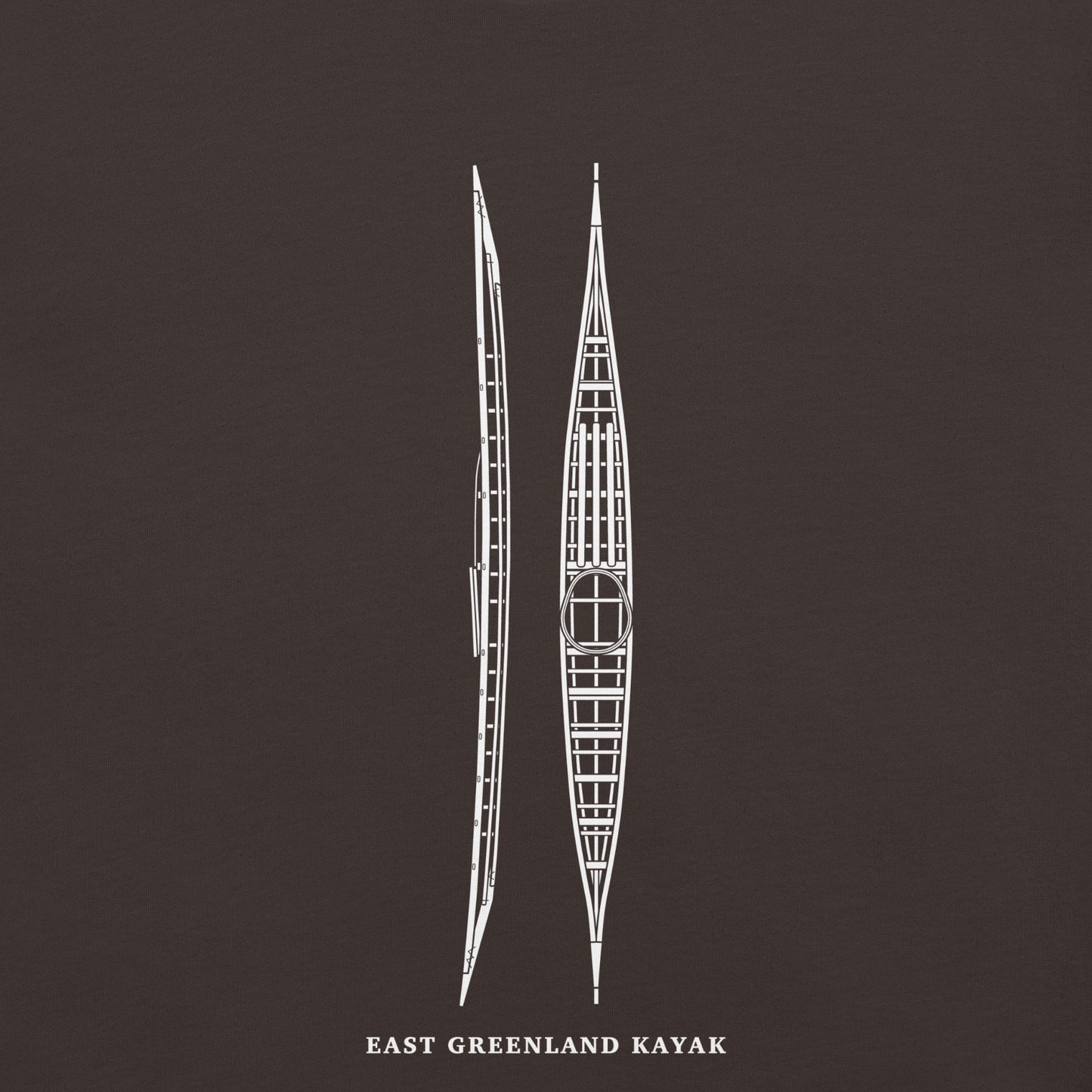 East Greenland Kayak Tee | Vertical Frame