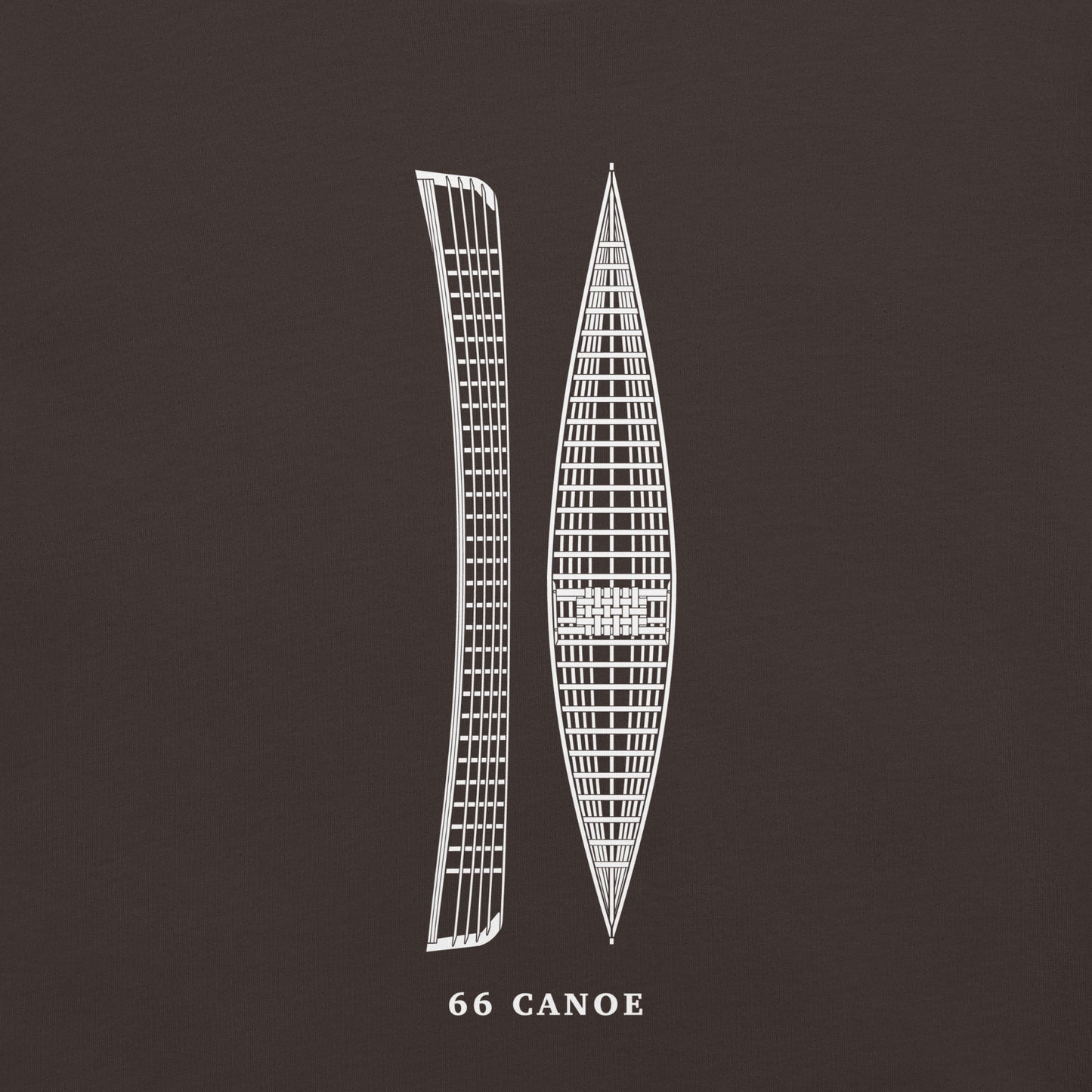 Skin on Frame Canoe Tee  |  Vertical Frame