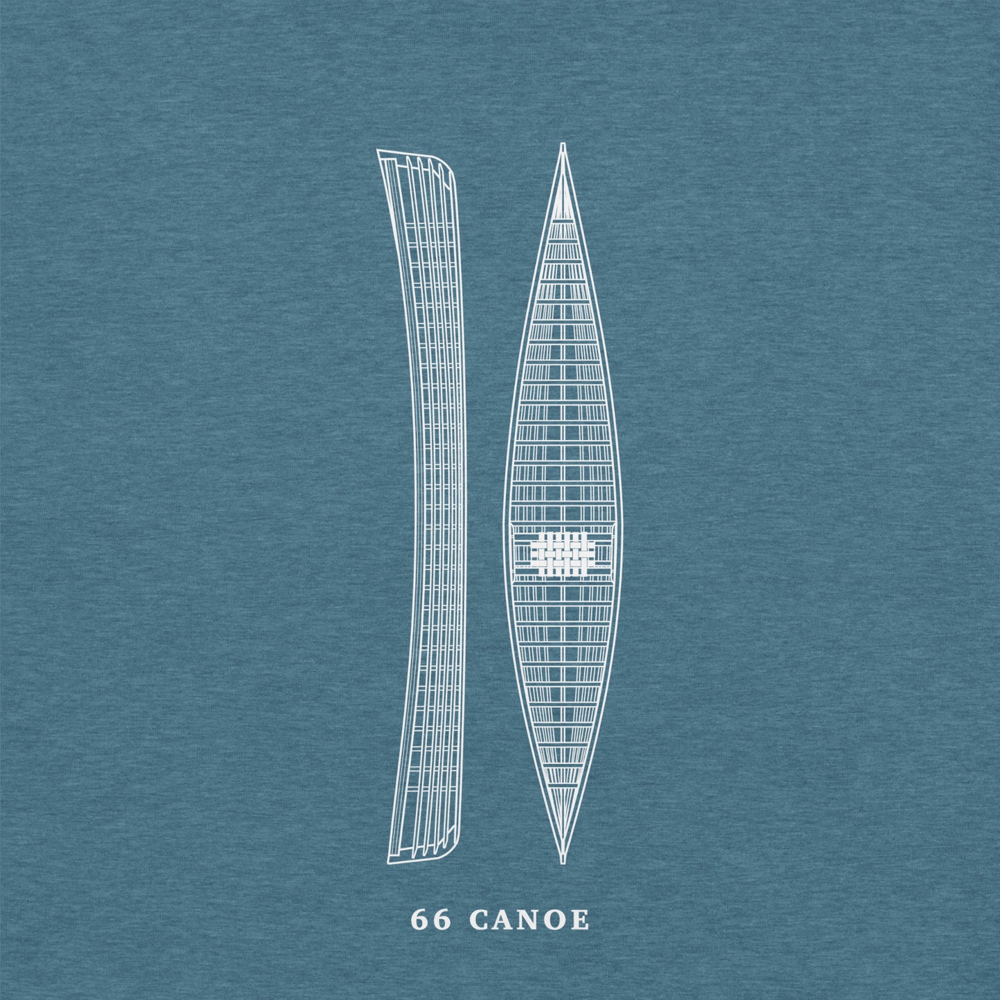 Skin on Frame Canoe Tee |  "Blueprint"