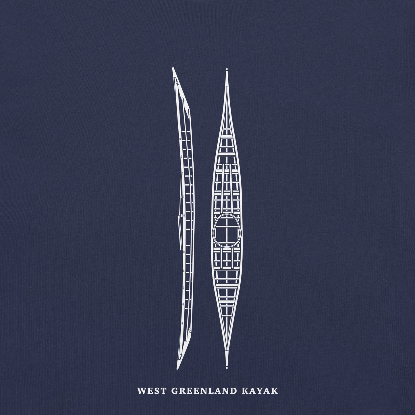 West Greenland Kayak Tee  |  Vertical Frame