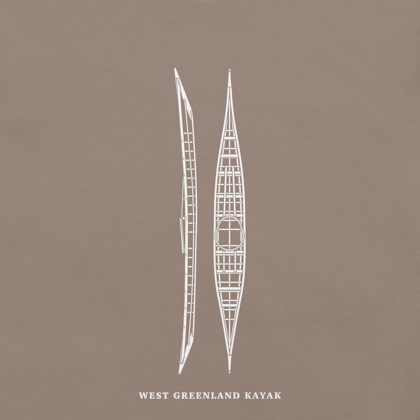 West Greenland Kayak Tee  |  Vertical Frame