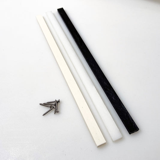HDPE rub strip and stem band bar stock and fasteners