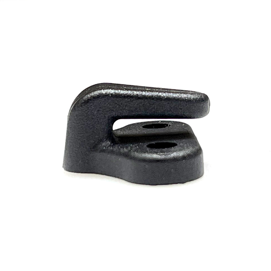 4x Black Pom Double Hole Lashing Hooks – Marine Boat Canoe Kayak, 0.15” Hole